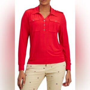 Tommy Hilfiger

Long Sleeve Utility Top
Women's Sz XL Red